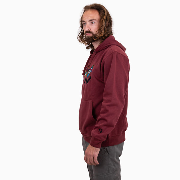 GEOMETRIC GARNET HOODIE