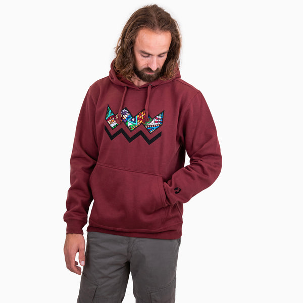 GEOMETRIC GARNET HOODIE