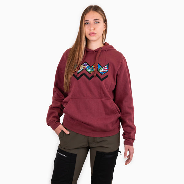 GEOMETRIC GARNET HOODIE