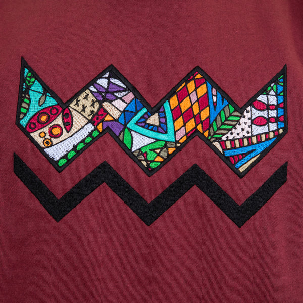 GEOMETRIC GARNET HOODIE