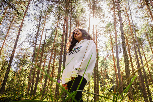 GEOMETRIC WHITE HOODIE